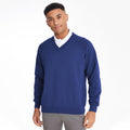 Bleu roi - Back - Maddins - Sweatshirt avec col en V - Homme