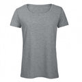 Gris clair Chiné - Front - B&C - T-shirt - Femme