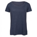 Bleu marine chiné - Front - B&C - T-shirt - Femme