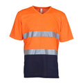 Orange - Bleu marine - Front - Yoko - T-shirt - Homme