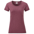 Bordeaux - Front - Fruit of the Loom - T-shirt VALUEWEIGHT - Femme