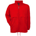 Rouge - Front - B&C - Coupe-vent AIR - Homme