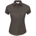 Chocolat - Front - Russell Collection - Chemisier - Femme
