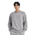 Gris - Blanc - Side - Under Armour - Sweat RIVAL - Adulte