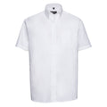 Blanc - Front - Russell Collection - Chemise OXFORD - Homme