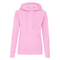 Rose clair - Front - Fruit of the Loom - Sweat à capuche CLASSIC 80-20 - Femme