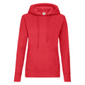 Rouge - Front - Fruit of the Loom - Sweat à capuche CLASSIC 80-20 - Femme