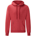 Rouge chiné - Front - Fruit of the Loom - Sweat à capuche CLASSIC - Homme