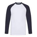 Blanc - Bleu marine foncé - Front - Fruit of the Loom - T-shirt - Homme