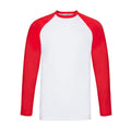 Blanc - Rouge - Front - Fruit of the Loom - T-shirt - Homme