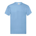 Bleu ciel - Front - Fruit of the Loom - T-shirt ORIGINAL - Homme