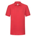 Rouge - Front - Fruit of the Loom - Polo 65-35 - Homme