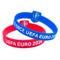 Rouge - bleu - Front - Euro - Bracelet en silicone