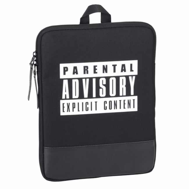 Noir-Blanc - Front - Pochette pour tablette-ordinateur portable "Parental Advisory" - Enfant