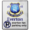 Blanc-Bleu - Front - Everton FC - Panneau de stationnement métallique
