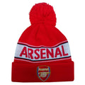 Rouge - Front - Arsenal FC - Bonnet officiel avec pompon - Adulte