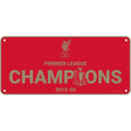 Rouge - or - Front - Liverpool FC - Plaque PREMIER LEAGUE CHAMPIONS 2019-20