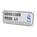Argenté - Noir - Front - Everton FC - Plaque de rue GOODISON PARK