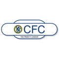 Blanc - Bleu - Front - Chelsea FC - Plaque de porte RETRO YEARS