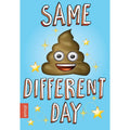Bleu - Marron - Blanc - Front - Emoji - Carton SAME DIFFERENT DAY