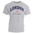 Gris sport - Front - T-shirt à manches courtes 100% coton imprimé London England - Homme