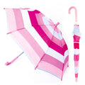 Rose - blanc - Side - Drizzles - Parapluie droit - Enfant
