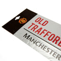Blanc - Side - Manchester United FC - Plaque de rue OLD TRAFFORD