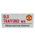 Blanc - Front - Manchester United FC - Plaque de rue OLD TRAFFORD