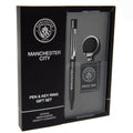 Noir - Argenté - Back - Manchester City FC - Ensemble stylo et porte-clés