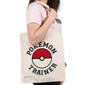 Blanc cassé - Rouge - Blanc - Back - Pokemon - Tote bag TRAINER