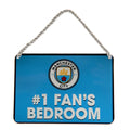 Bleu ciel - Front - Manchester City F.C. - Plaque de chambre