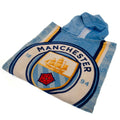 Bleu ciel - Blanc - Doré - Front - Manchester City FC - Poncho de bain - Enfant