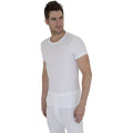 Blanc - Back - FLOSO - T-shirt thermique à manches courtes (en viscose) - Homme