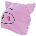Rose - Front - Trespass Oinky - Bonnet motif cochon - Enfant unisexe