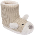 Champagne - Front - Trespass Sootie - Chaussons bottes style ourson - Fille