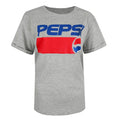 Gris chiné - Bleu - Rouge - Front - Pepsi - T-shirt - Femme