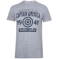 Gris chiné - Front - Marvel - T-shirt PROPERTY OF CAPTAIN AMERICA - Homme