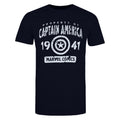 Bleu marine - Blanc - Front - Marvel - T-shirt PROPERTY OF CAPTAIN AMERICA - Homme