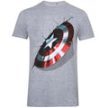 Gris - Front - Captain America - T-shirt - Homme