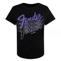 Noir - Front - Fender - T-shirt CLASSIC - Femme