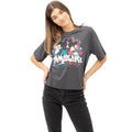 Anthracite - Side - Disney - T-shirt court GRAFF AMOUR - Femme