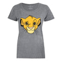 Gris foncé Chiné - Front - The Lion King - T-shirt - Femme