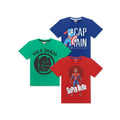 Vert - Bleu - Rouge - Front - Marvel - T-shirts SUPERHERO - Garçon