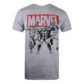 Gris chiné Chiné - Front - Marvel - T-shirt TRIO HEROES - Homme