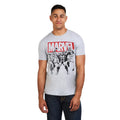 Gris chiné Chiné - Side - Marvel - T-shirt TRIO HEROES - Homme
