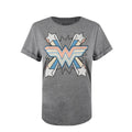 Gris foncé - Bleu - Rose - Front - Wonder Woman - T-shirt - Femme