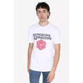 Blanc - Side - Dungeons & Dragons - T-shirt D20 - Homme