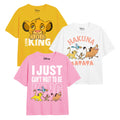 Jaune - Blanc - Rose - Front - The Lion King - T-shirts SIMBA & FRIENDS - Fille
