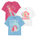Rose - Blanc - Bleu - Front - The Little Mermaid - T-shirts EXPLORE THE SEA - Fille