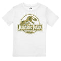 Blanc - Vert - Front - Jurassic Park - T-shirt DINO CAMO - Garçon